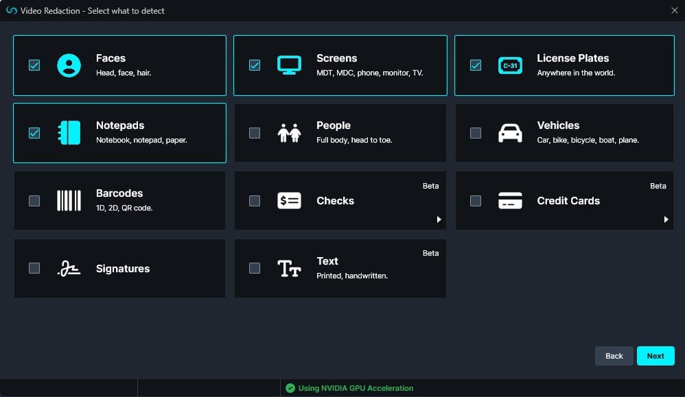 faces screens notepads license | CaseGuard AI detection what to detect
